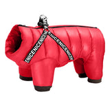 Warm Waterproof Dog Jacket with Built-In Harness