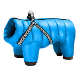 Warm Waterproof Dog Jacket with Built-In Harness