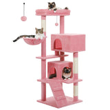 56.3 Inch Multi-Level Cat Tree for Large Cats with Hammock and Condos
