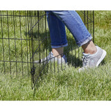 Foldable Metal Dog Playpen with Secure Door for Indoor & Outdoor Use